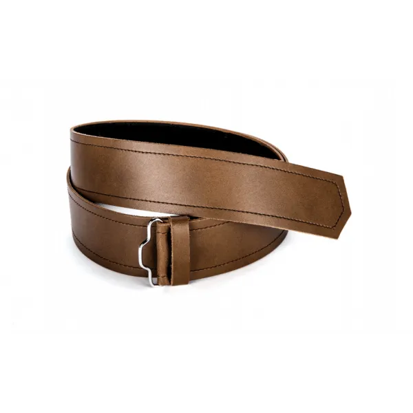 Adjustable Brown Leather Belt Strap (NOR)