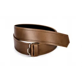 Adjustable Brown Leather Belt Strap (NOR)