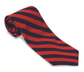 Black/Scarlet Bar Stripes Necktie - F626