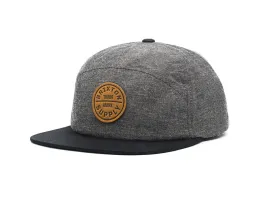 Brixton - Oath 7 Panel Men's Cap, Charcoal Black