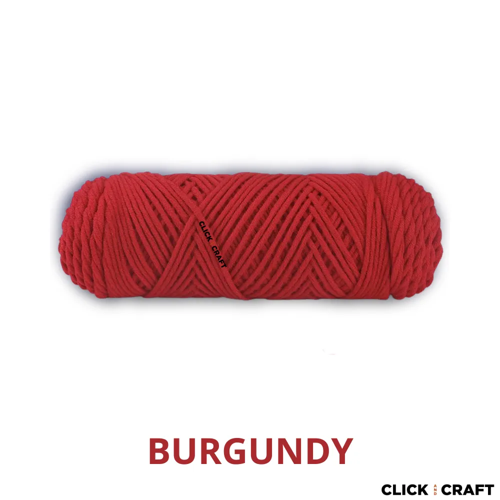 Burgundy Knitting Cotton Yarn | 8-ply Light Worsted Double Knitting