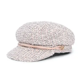 Chanel Pink Tweed Newsboy Cap