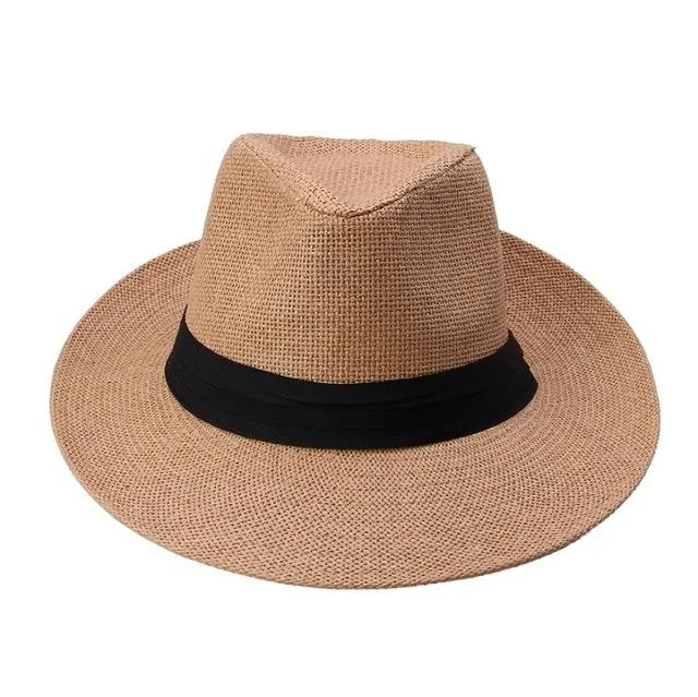 Classy Men White Straw Panama Hat