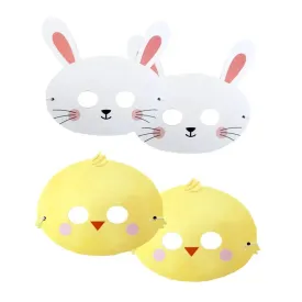 Easter Bunny & Chick Masks - 4 Pkt