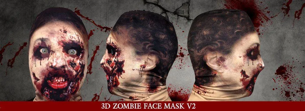 FACE SKINZ - 3D Effect Zombie Version 2 - Face Mask