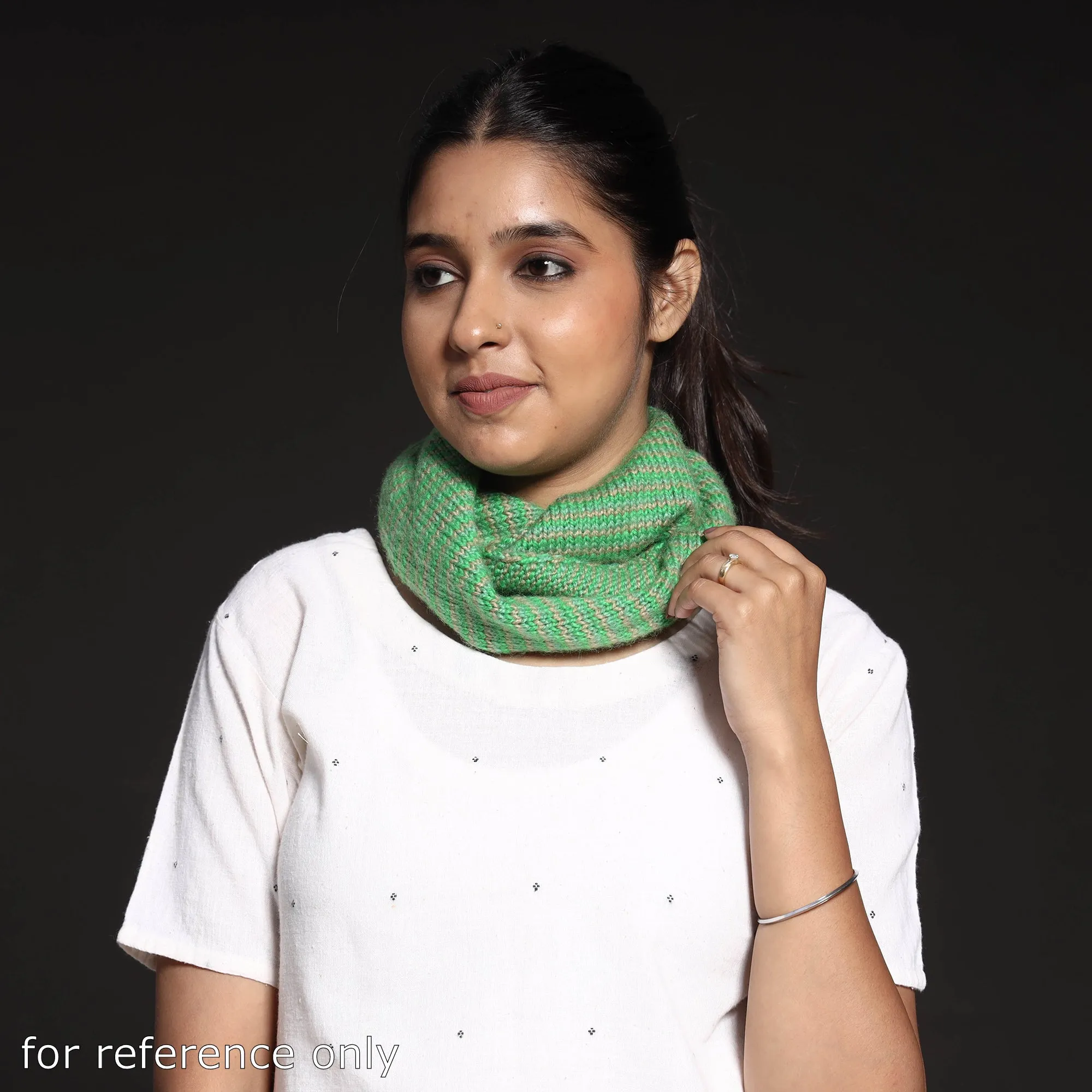 Green - Kumaun Hand Knitted Woolen Neck Warmer