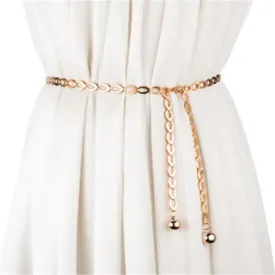 Hip High Waist Belts for Women's Waist Belts All-Match Belt for Party Dress Waist Metal Chain Belts