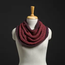 Maroon - Kumaun Hand Knitted Woolen Cowl 91