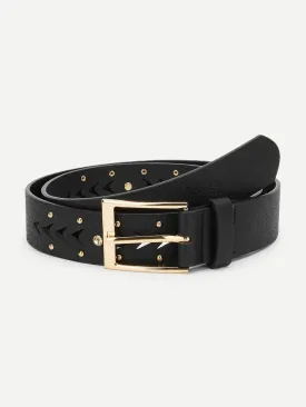 Metal Buckle Hollow Out Belt