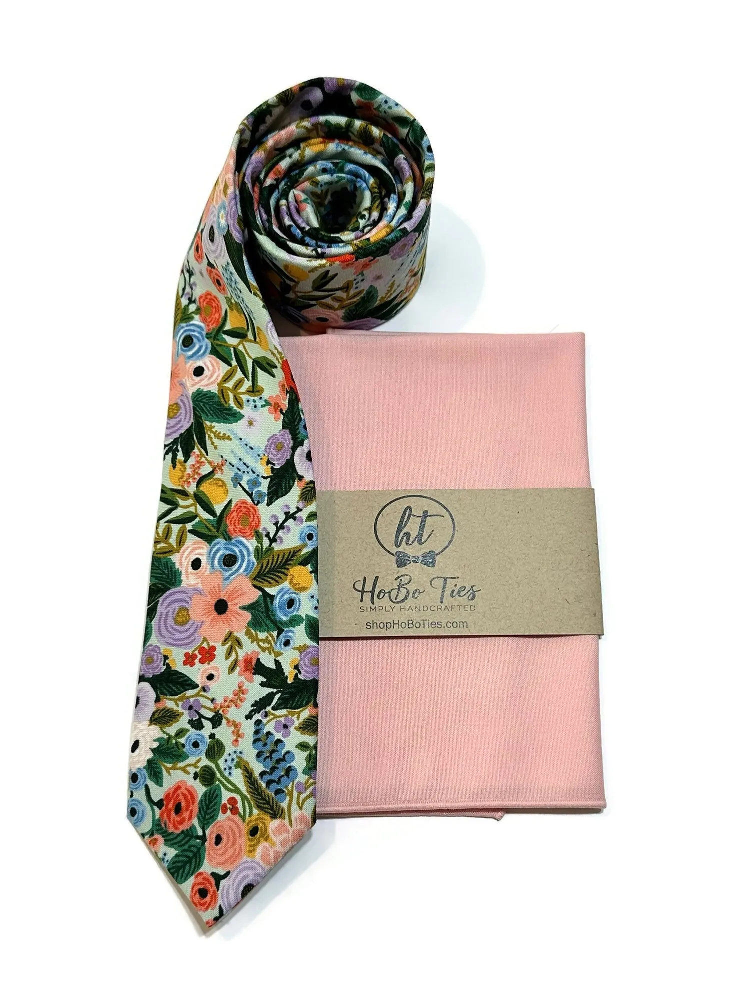 Mint Garden Party Petite Floral Necktie