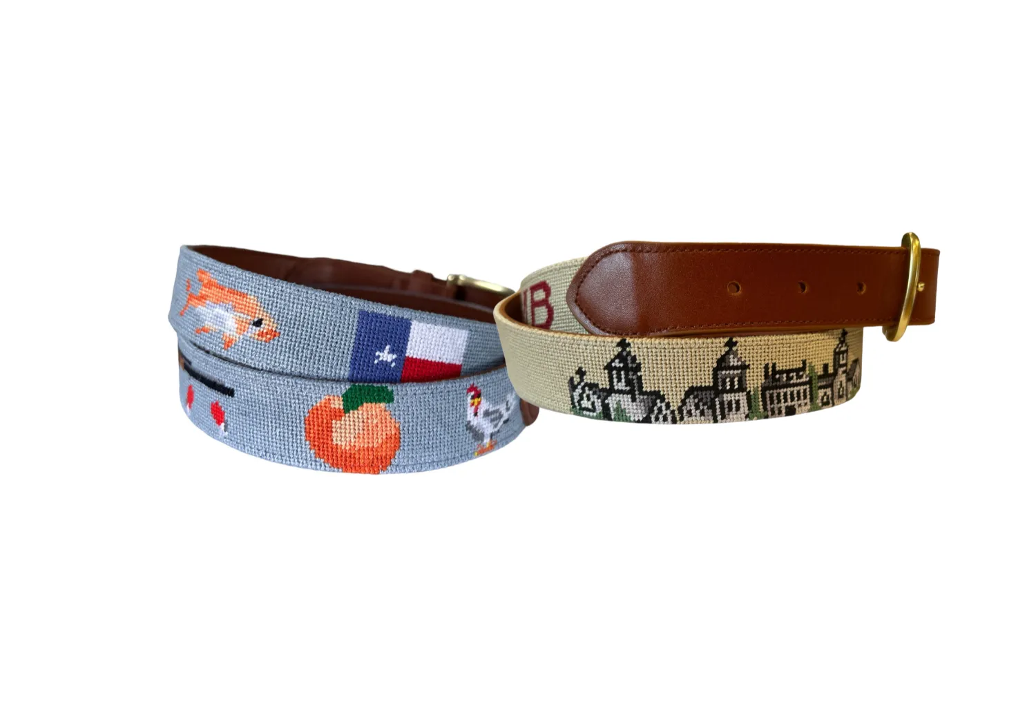 Needlepoint Custom Belts, Personalized Hand stitched belts to fit your personality!