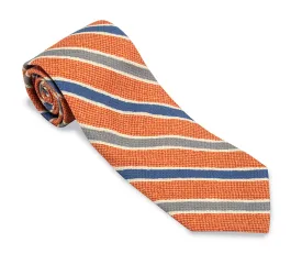 Orange Chester Stripes Necktie - F5598