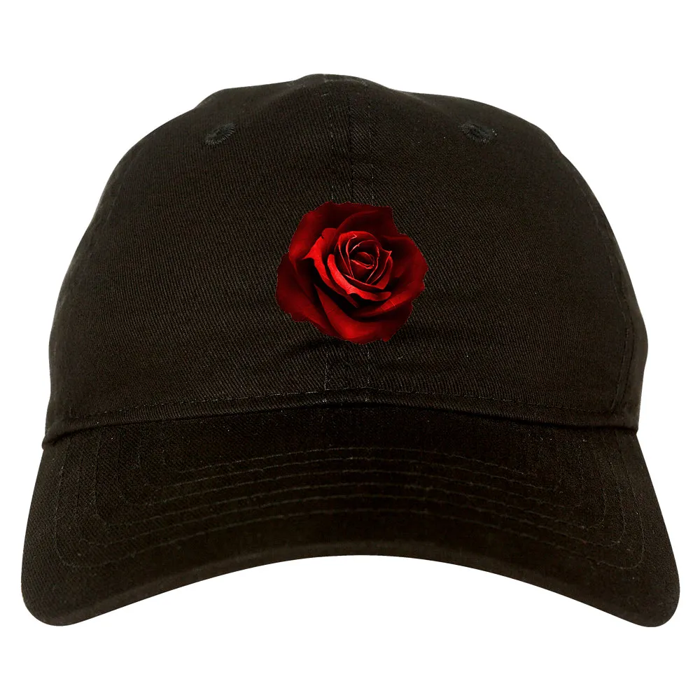 Red Rose Pattern Dad Hat