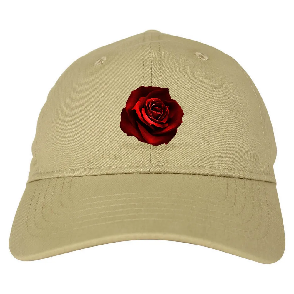 Red Rose Pattern Dad Hat