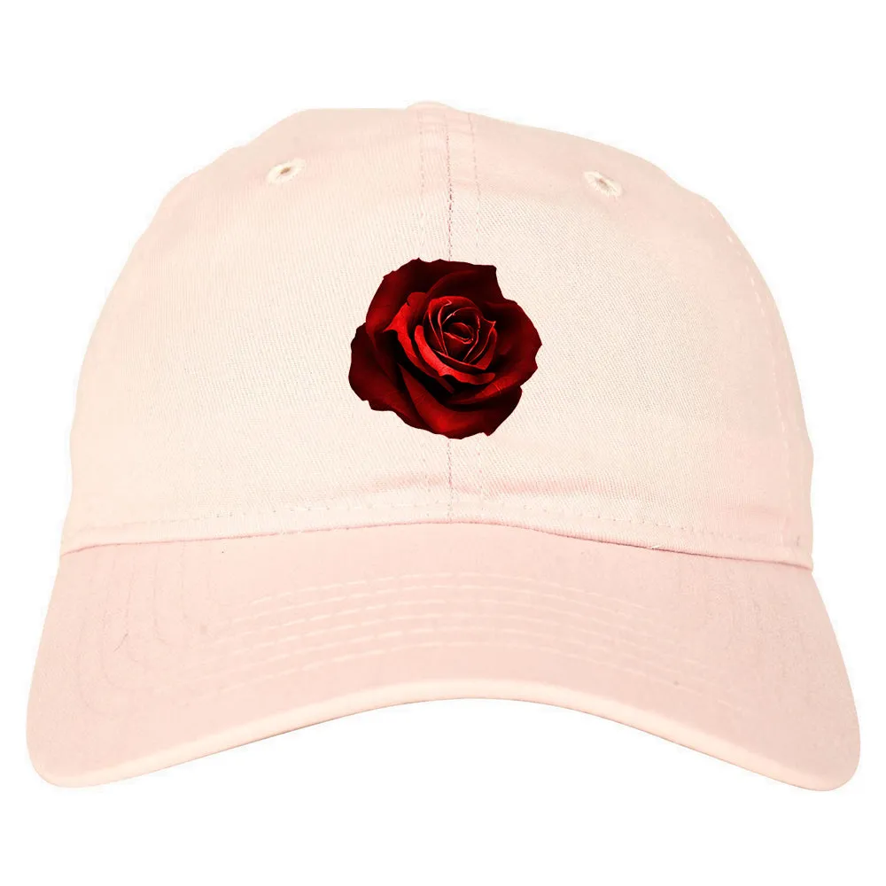 Red Rose Pattern Dad Hat