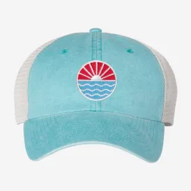 Sun Wave Unstructured Trucker Hat