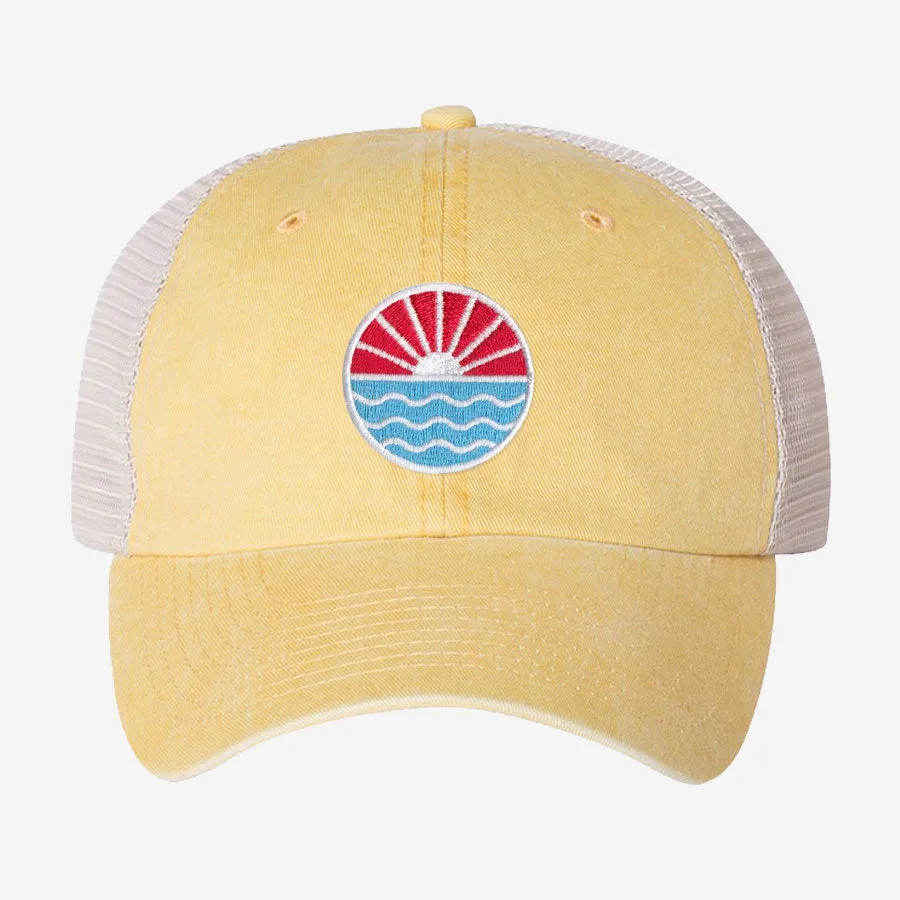 Sun Wave Unstructured Trucker Hat